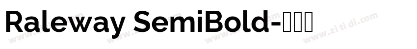 Raleway SemiBold字体转换